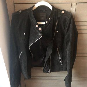 Brown Suede Biker Jacker